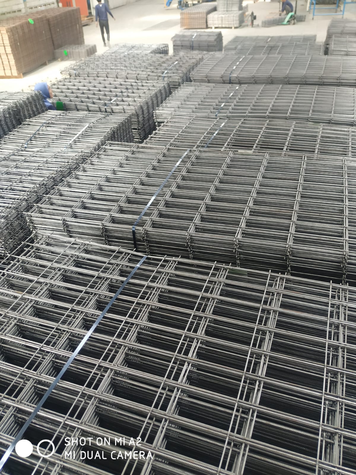 Wire mesh installation team